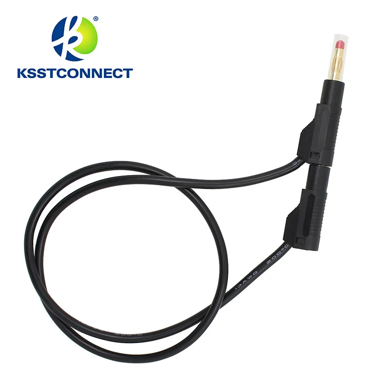 Tl470g Длина = 2.0 метра высокое качество 13awg2. 5seq мм Гибкая силиконовая Тесты приводит 4 мм мужской выдвижной разъем стекируемые приводит
