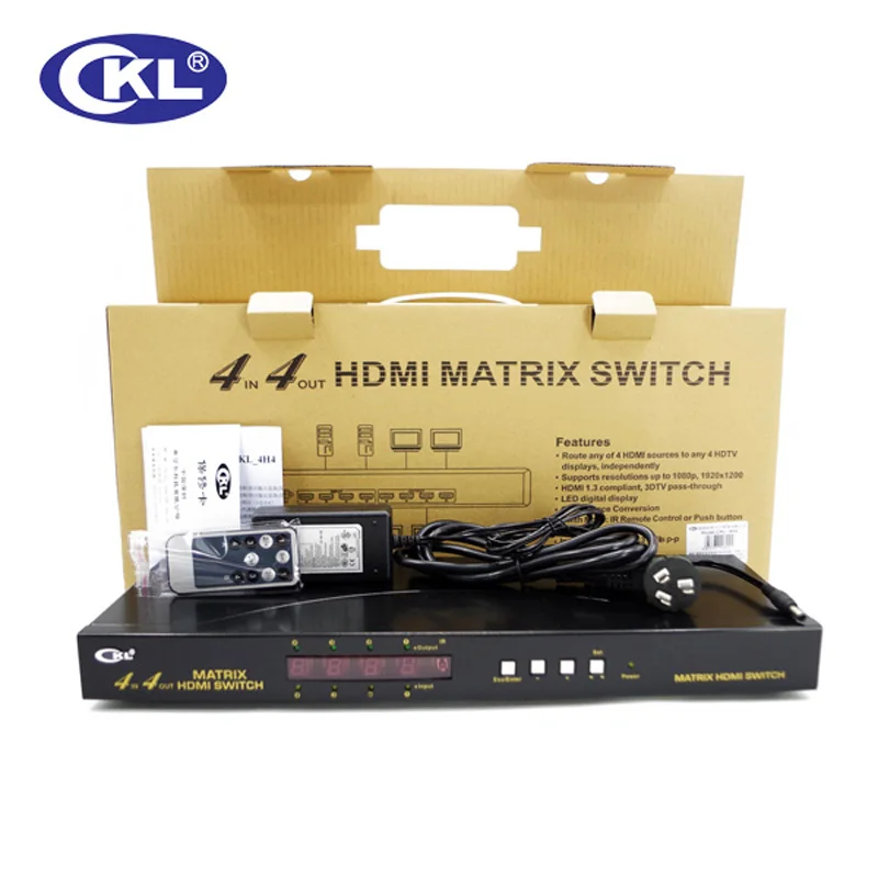 Сплиттер с матрицей HDMI 4 в выхода крепление стойку поддержка 1 В 3D 1080P для PS3 PS4 Xbox 360