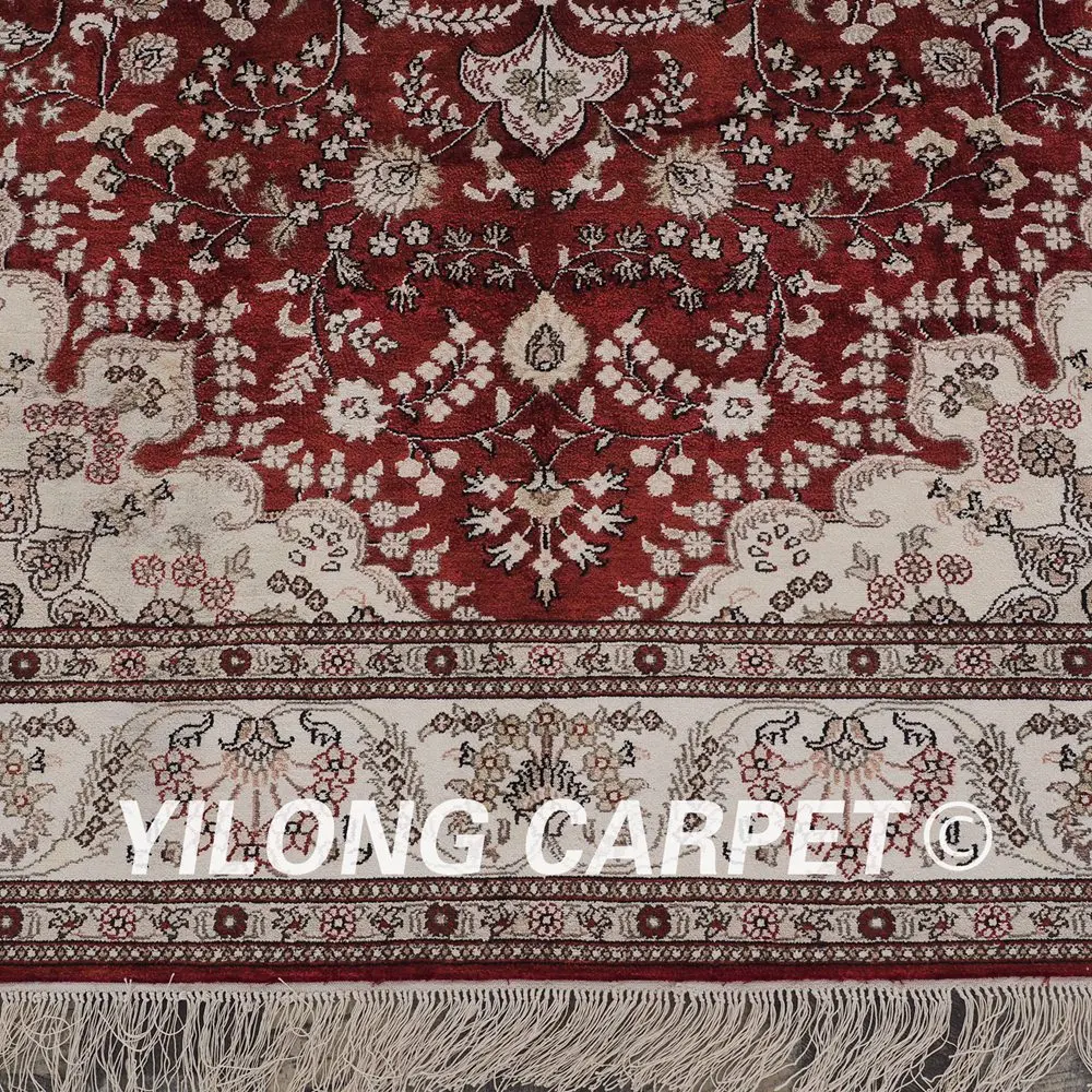 YILONG 4 'x 6' традиционный красный персидский Vantage ковер ручной работы (YHW683B4x6) |