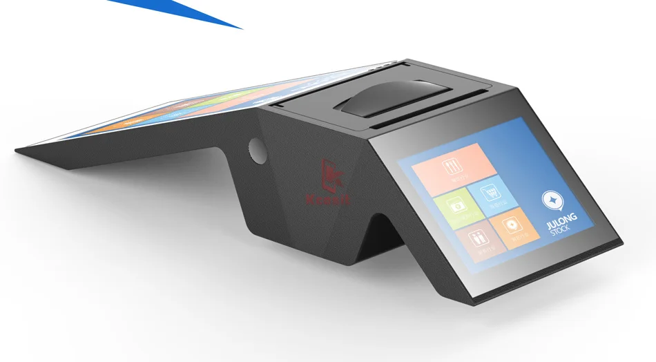 China Kcosit H608 Dual Screen POS Receipt Thermal Printer All in one Handheld 58mm Scanner Android RJ45 RJ11 USB Bluetooth wifi |
