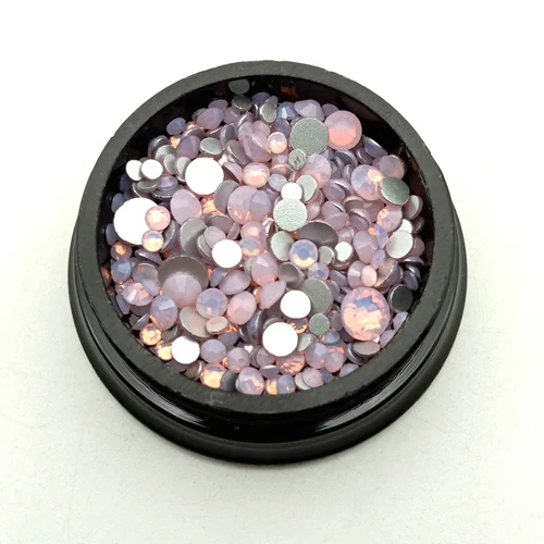 Pink opal 350 шт./кор. супер блестящие с украшением в виде кристаллов Стекло опал Стразы для 3d Шарм Опал Стразы для художественное оформление ногтей аксессуары «сделай сам» - Цвет: Pink opal