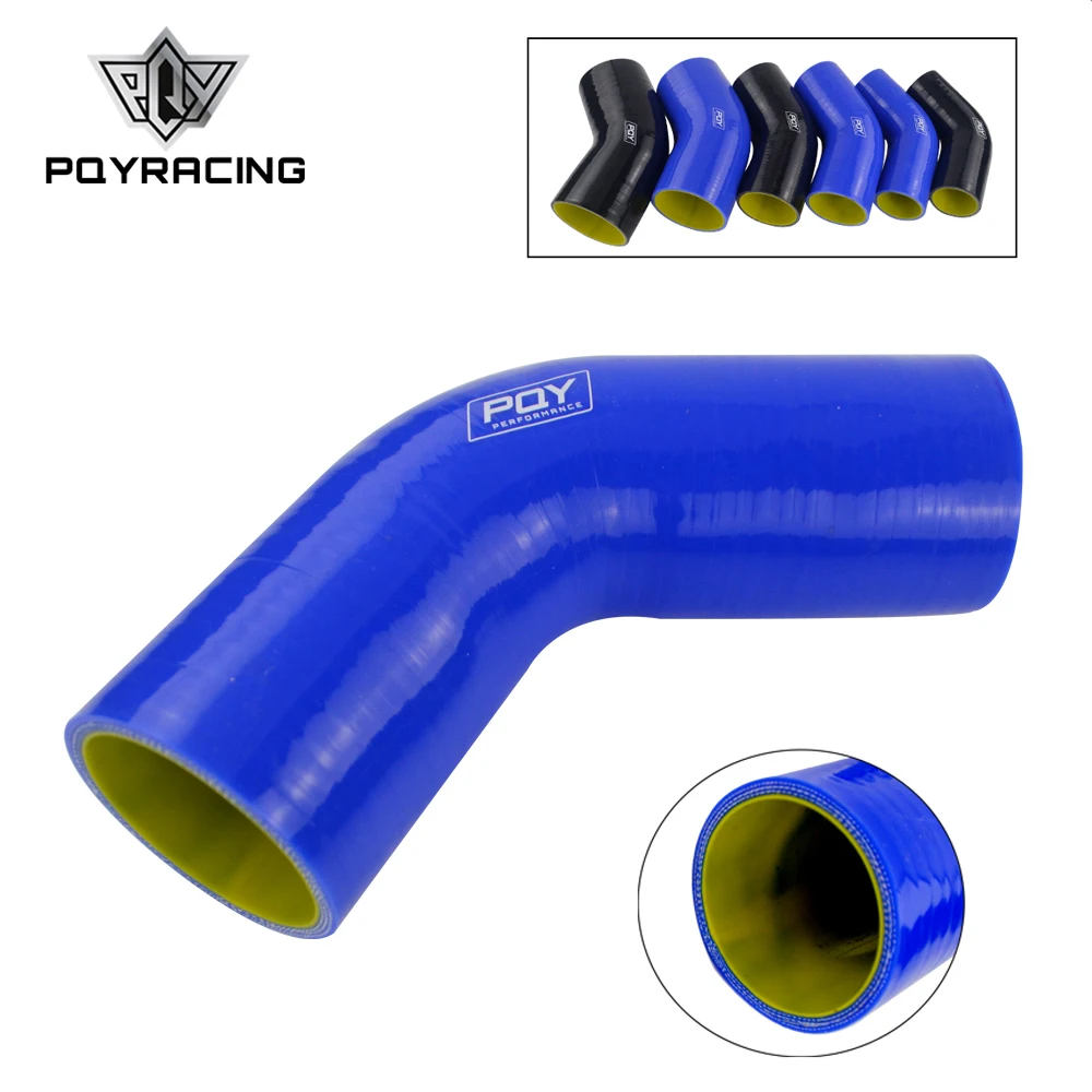

Blue/Black&Yellow 2.0" 51mm 45 Degree Elbow Silicone Hose Pipe Intercooler Turbo Intake Pipe Coupler Hose PQY-SH4520-QY
