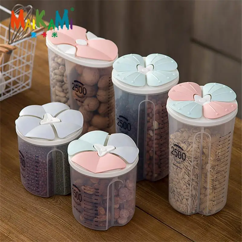 

MAIKAMI 1 Pcs Kitchen Grain Storage Tank Transparent Cover Plastic Sealed Tank Food Moisture Storage Tank Household Storage Tank