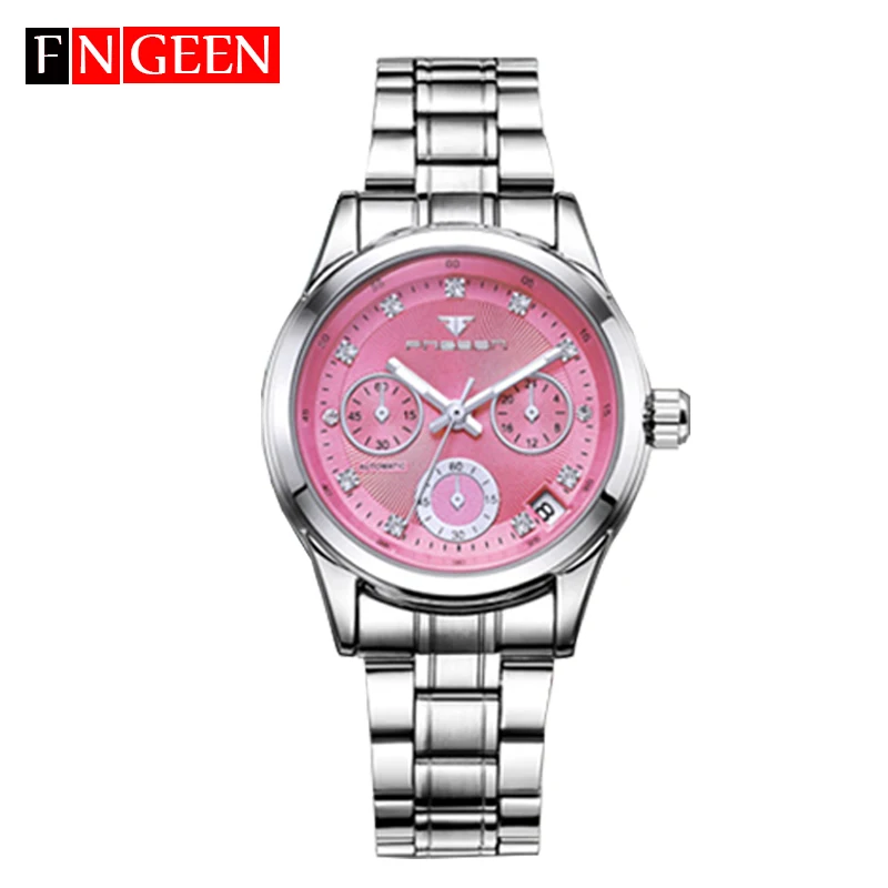 FNGEEN Montre Femme модные женские часы полностью автоматические механические наручные с