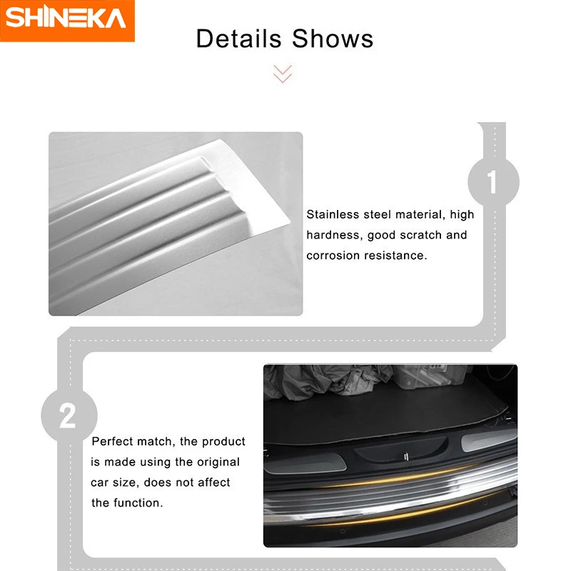 SHINEKA бамперы для Jeep Grand Cherokee 2011-2016 2014 задний бампер защитная Накладка на порог