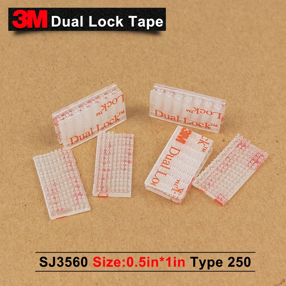3M SJ3560 Clear Reclosable Fastener self adhesive tape 1in*0.5in*1000pcs/5% off if 2lots or more/We can offer any size | Обустройство
