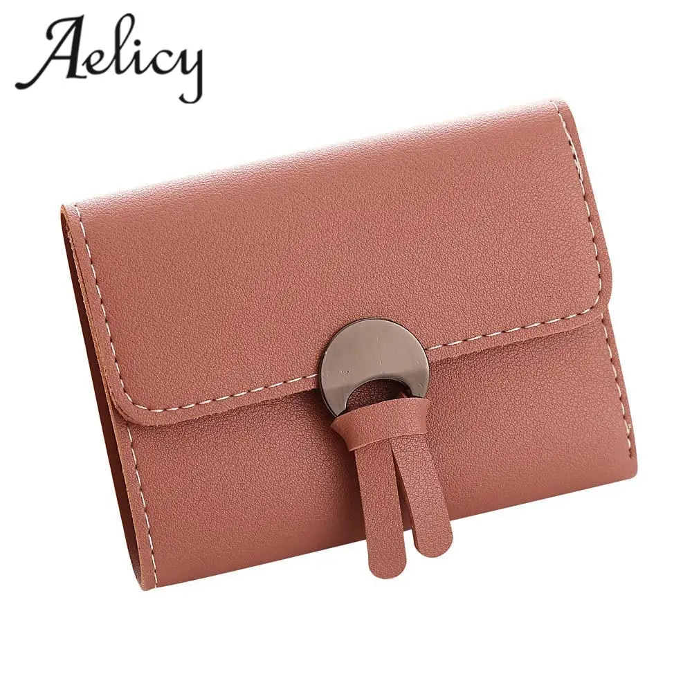 Aelicy модный простой короткий кошелек с застежкой Лидер продаж женская сумочка из
