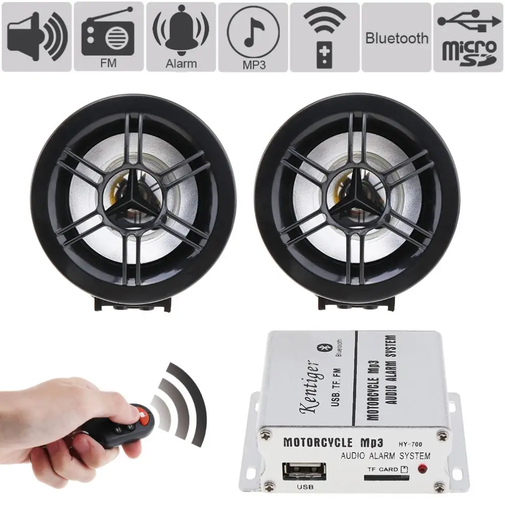 12 В 2x10 Вт Hi Fi Bluetooth совместимый противокражный Автомобильный MP3 FM радиоплеер