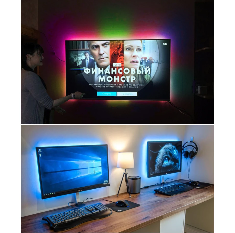 Цветной неоновый светильник 1 м-5 м лента 30 светодиодный s/M RGB индивидуально адресуемый светодиодный светильник 2811 IC умный светодиодный пиксельный светильник для подсветки телевизора