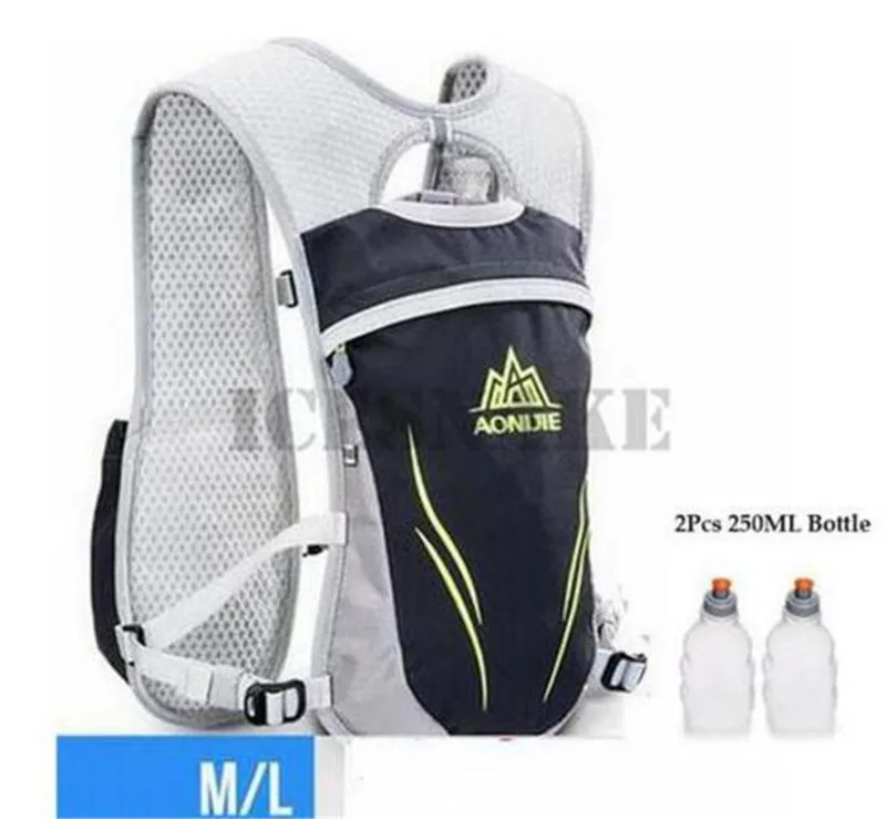 ML black 1 AONIJIE 5.5L гидратация для бега на открытом воздухе сумки для бега походный рюкзак жилет марафон рюкзак для велоспорта - Цвет: ML black 1
