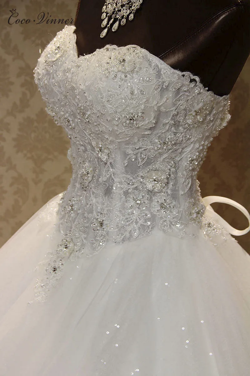 Модные Роскошные бисером свадебное платье vestido de noiva кружевные размера плюс