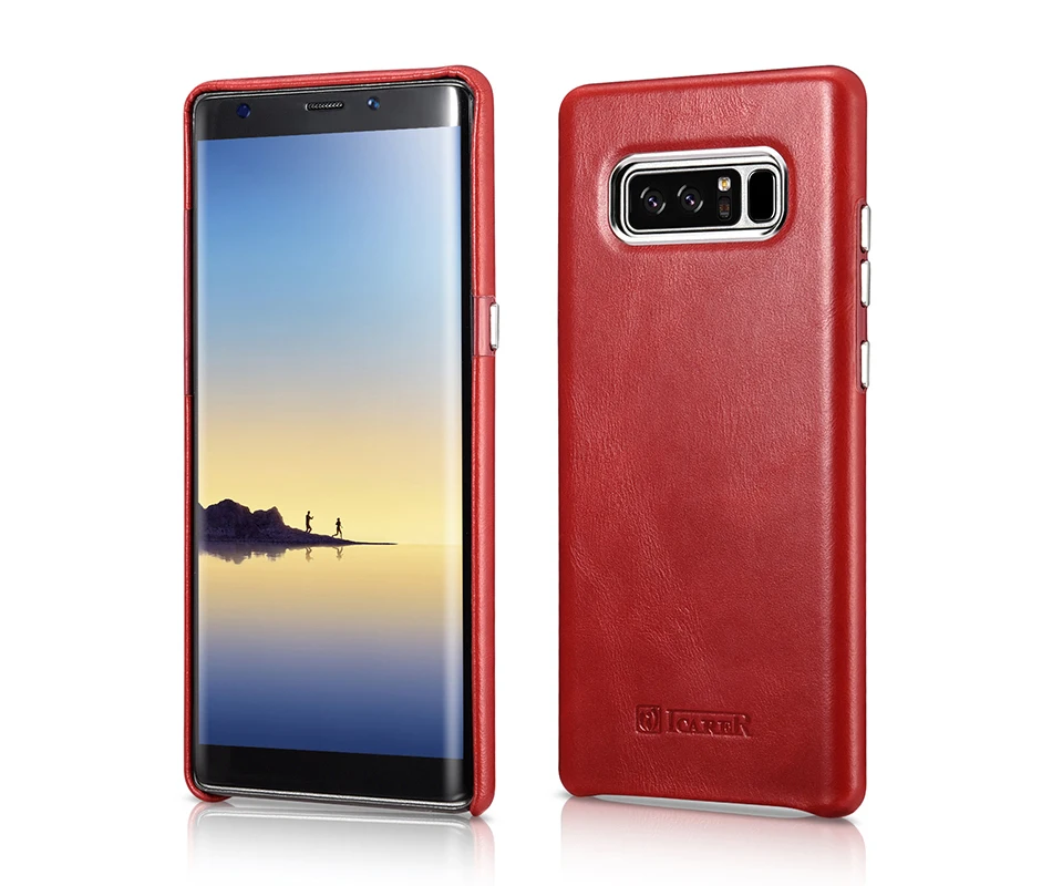 Роскошный ультра тонкий чехол из натуральной кожи для samsung Galaxy Note 8, винтажный жесткий 360, полная защита, задняя крышка для телефона, чехол для телефона s