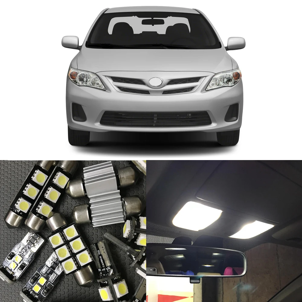 9 шт. автомобильные лампы Canbus для toyota Corolla 2012 2015|auto interior|car lighttrunk light |