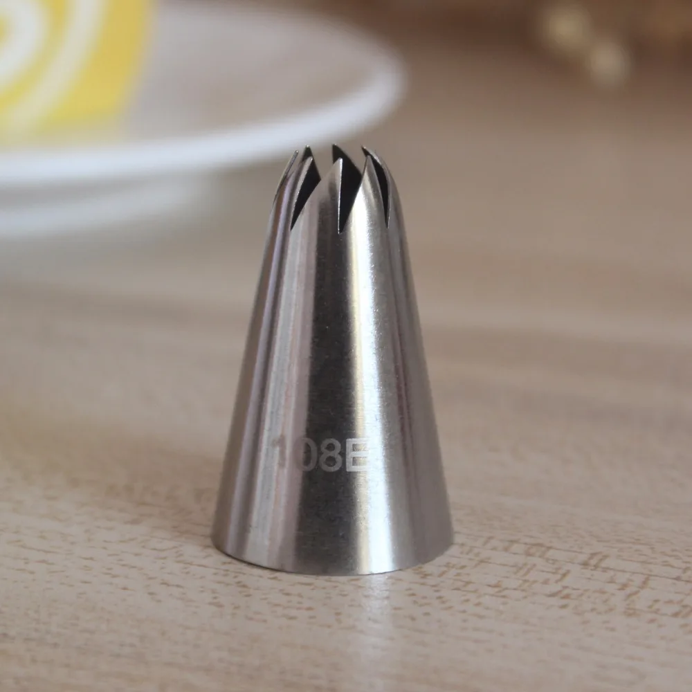 

#108E Cake Piping Nozzle Cream Decor Icing Tip Creat Flower Rose Nozzles Cake Fondant Baking Tool Cupcake Decor