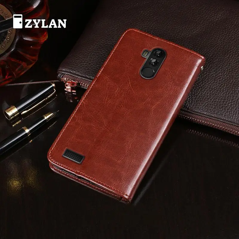 ZYLAN 100% Новый Винтажный Бизнес Флип вверх и вниз кожаный чехол для Leagoo M9 Pro/w