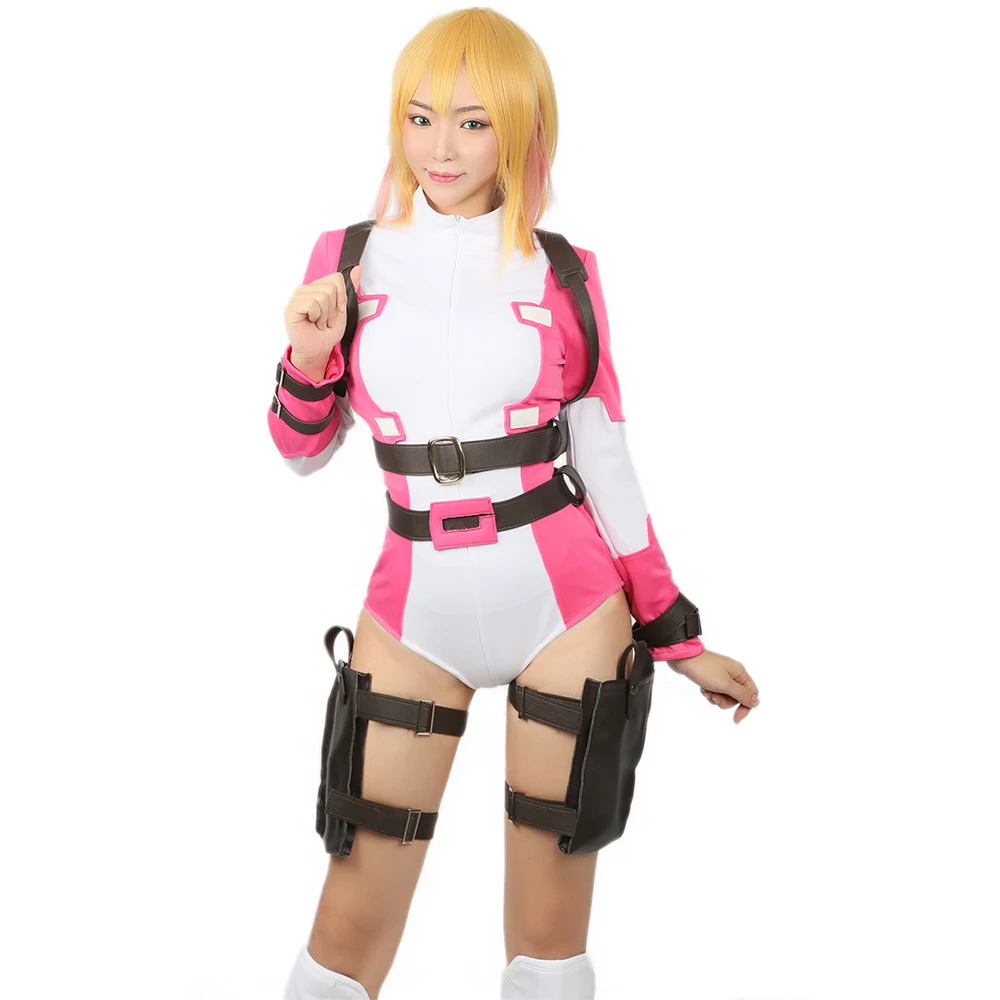 X COSTUME Gwenpool костюм комикс Gwen Poole Косплей Хэллоуин полный наряд высокого качества