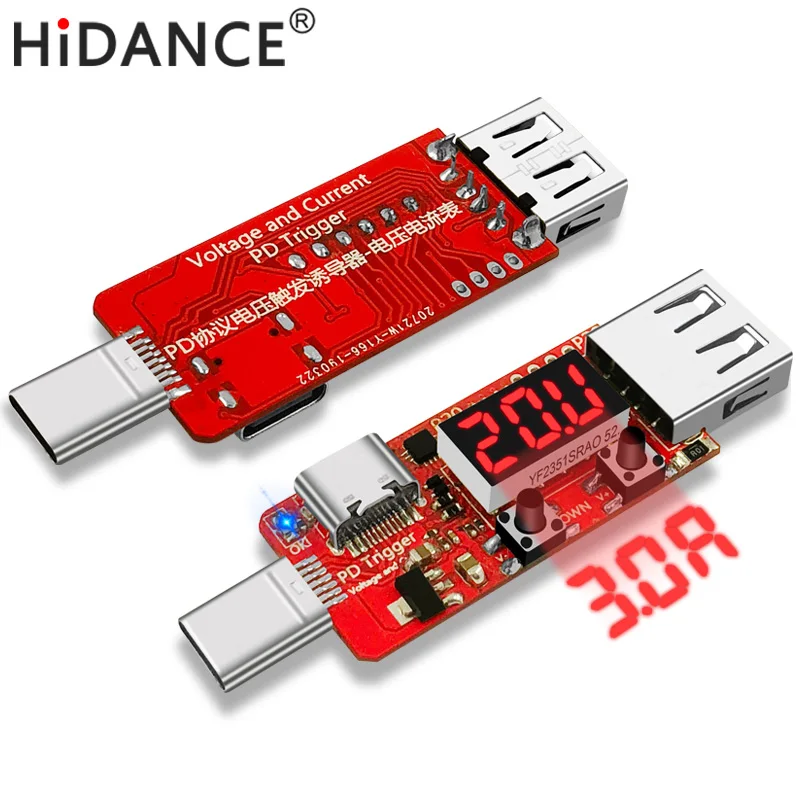 Фото HiDANCE PD protocol type c charger PD2.0 automatic voltage detector 5V9V12V15V20V for xiaomi trigger Fixed voltage Детали и HiDANCE PD protocol type c charger PD2.0 automatic voltage detector 5V9V12V15V20V for xiaomi trigger Fixed voltage Детали и