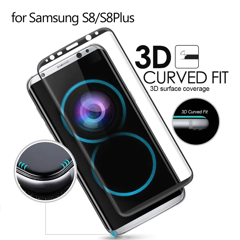 Для Samsung Galaxy S8 Plus закаленное стекло изогнутое полное покрытие Защита экрана для