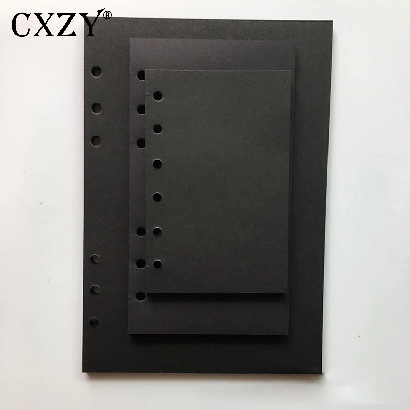CXZY A5 A6 A7 пустая черная бумага блокнот со спиральными листьями внутренний с
