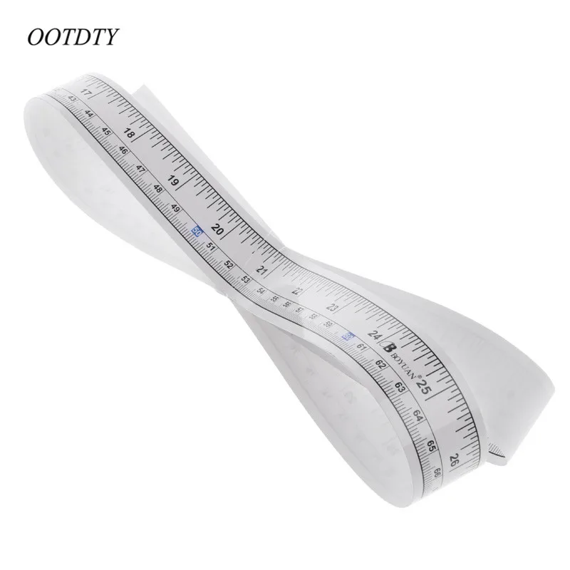 Самоклеящаяся метрическая измерительная лента OOTDTY 90 см виниловая линейка для