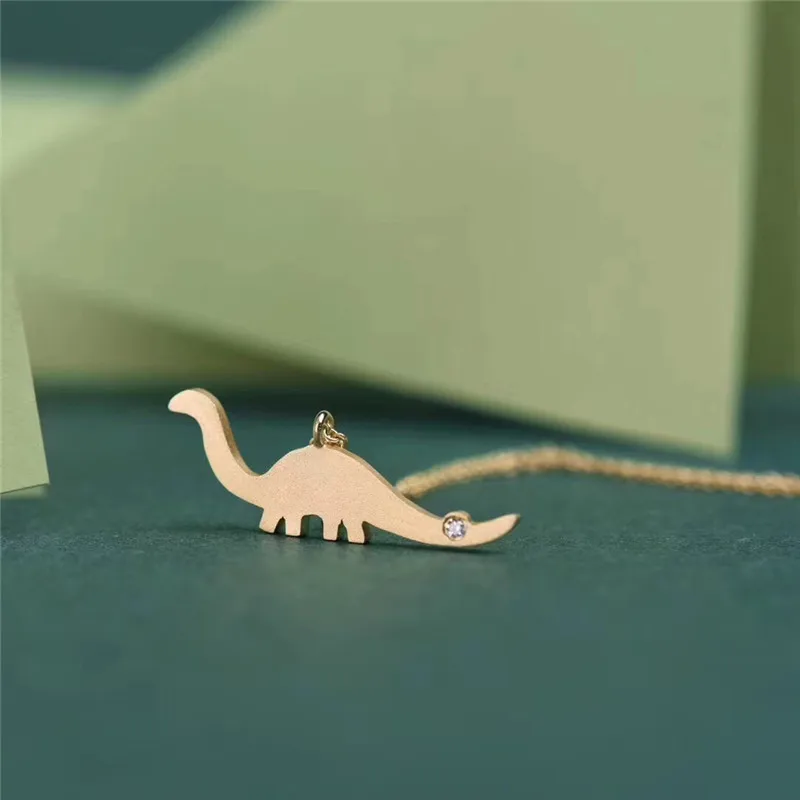 Aazuo Настоящее Бриллиантовое 18 K Золотое ювелирное мини животное дракон кулон с цепочкой браслет ожерелье подаренное для ребенка для женщин Au750