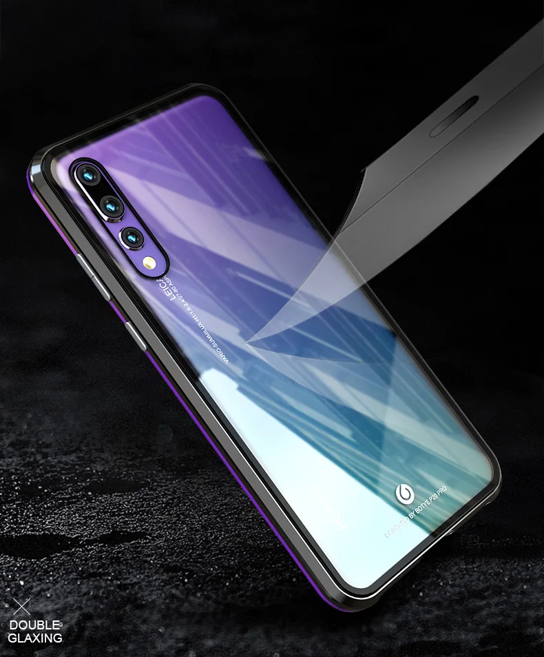 Роскошный полный корпус Магнитный чехол для huawei P20 Pro чехол 360 прозрачное стекло задняя откидная крышка для huawei P20Pro чехол противоударный