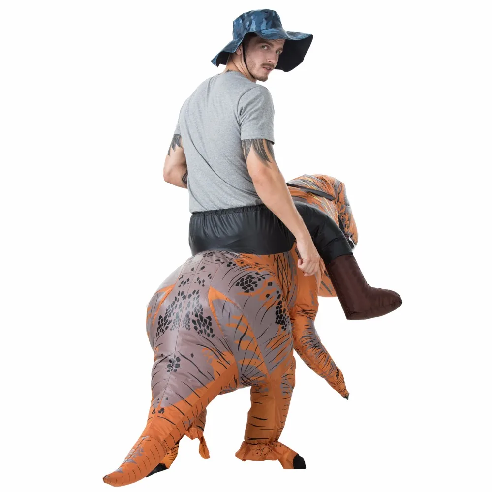 Стиль T-REX динозавр надувной костюм для карнавала день взрослых маскарадный костюм на Хэллоуин