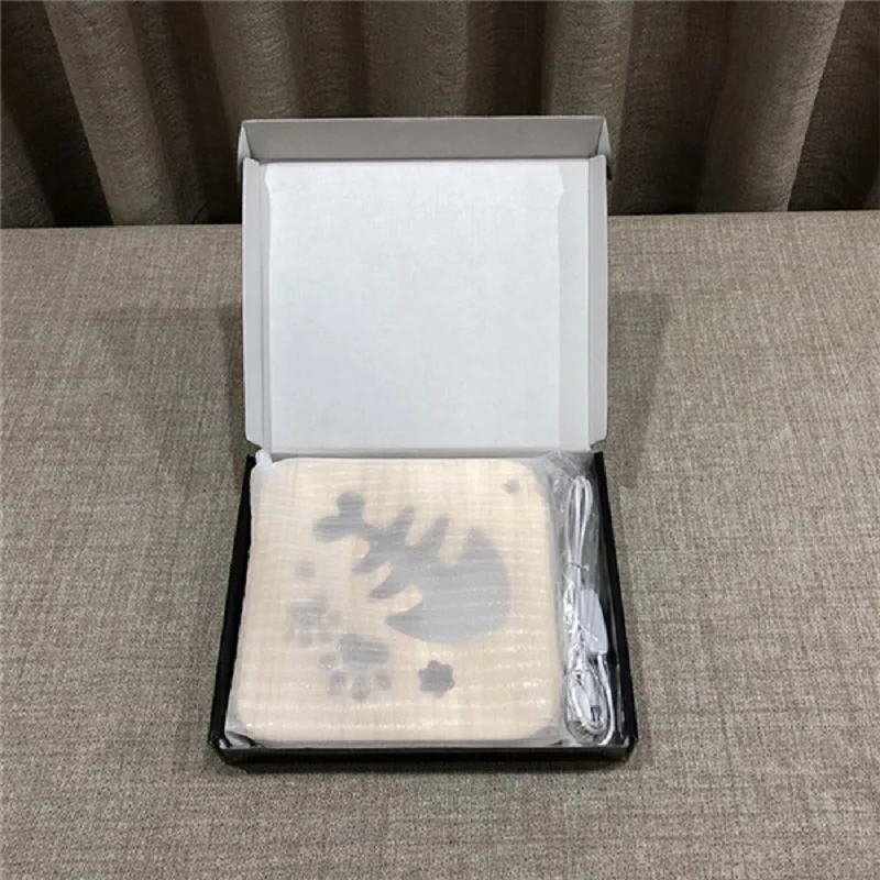 Лампа для йоги тренажерного зала древесины 3D Иллюзия Лампы Резьба Креативный