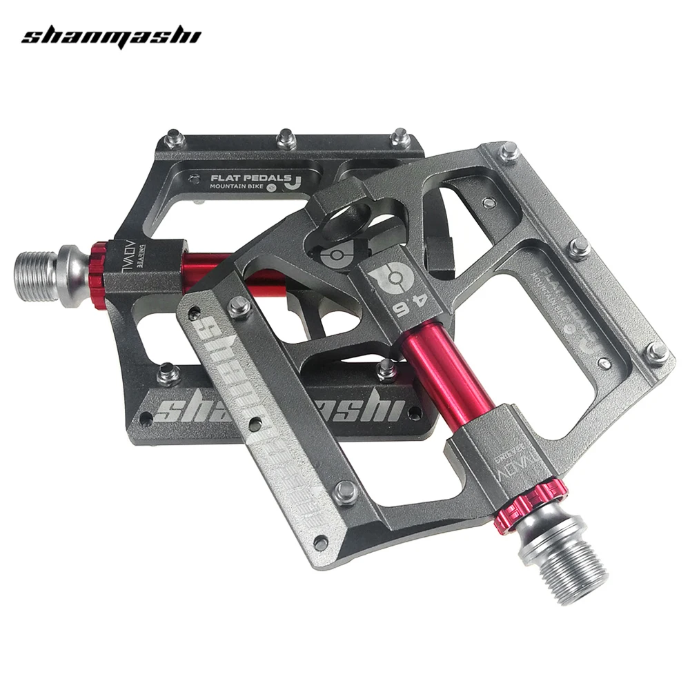 Shanmashi 4 6 широкие Нескользящие подшипников велосипедные педали MTB горный