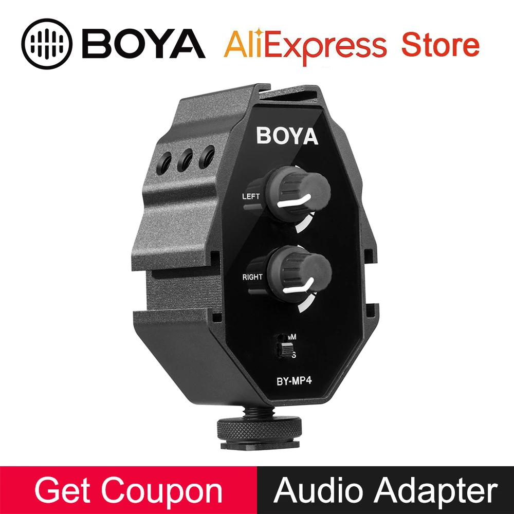BOYA BY MP4 аудио микс адаптер 3 5 мм моно стерео режим двойное управление для
