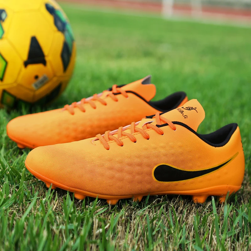 Оригинальные мужские футбольные бутсы тренировочные длинные шипы детские