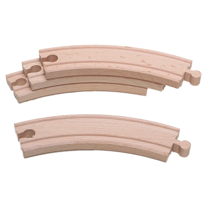 10 шт./лот, деревянный прямой трек, свернутый трек, деревянный поезд, дорожка, набор, аксессуары для поезда, Raliway, трек, игрушка, bloques de construccion