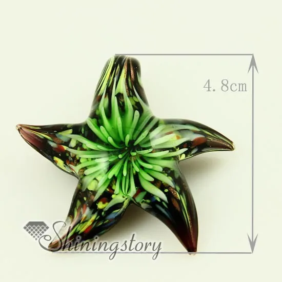 Подвески из муранского стекла в виде морской звезды и цветка|glass pendant bottles|pendant