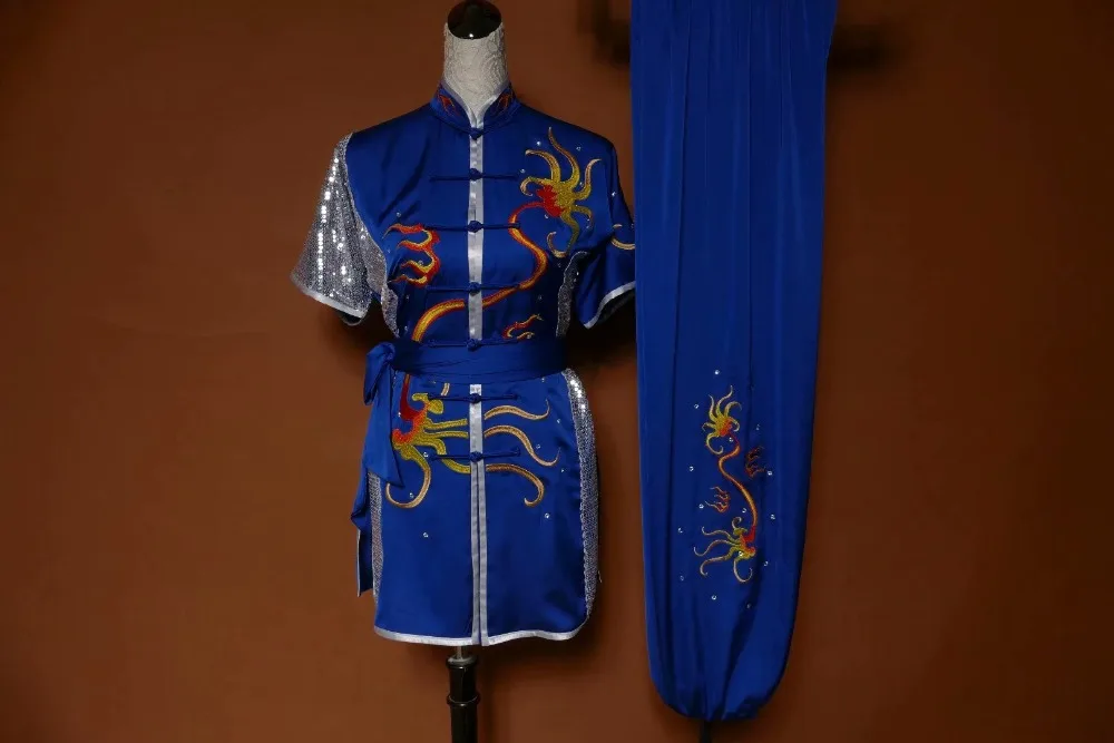 Wushu taichi одежда тайцзи changquan Униформа боевых искусств соревнование вышитая kungfu
