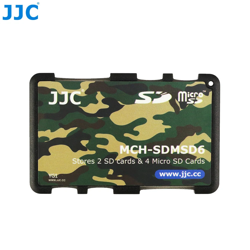 JJC держатель карты памяти для 2 sd-карт+ 4 Micro SD хранение карт чехол - Цвет: MCH-SDMSD6YG