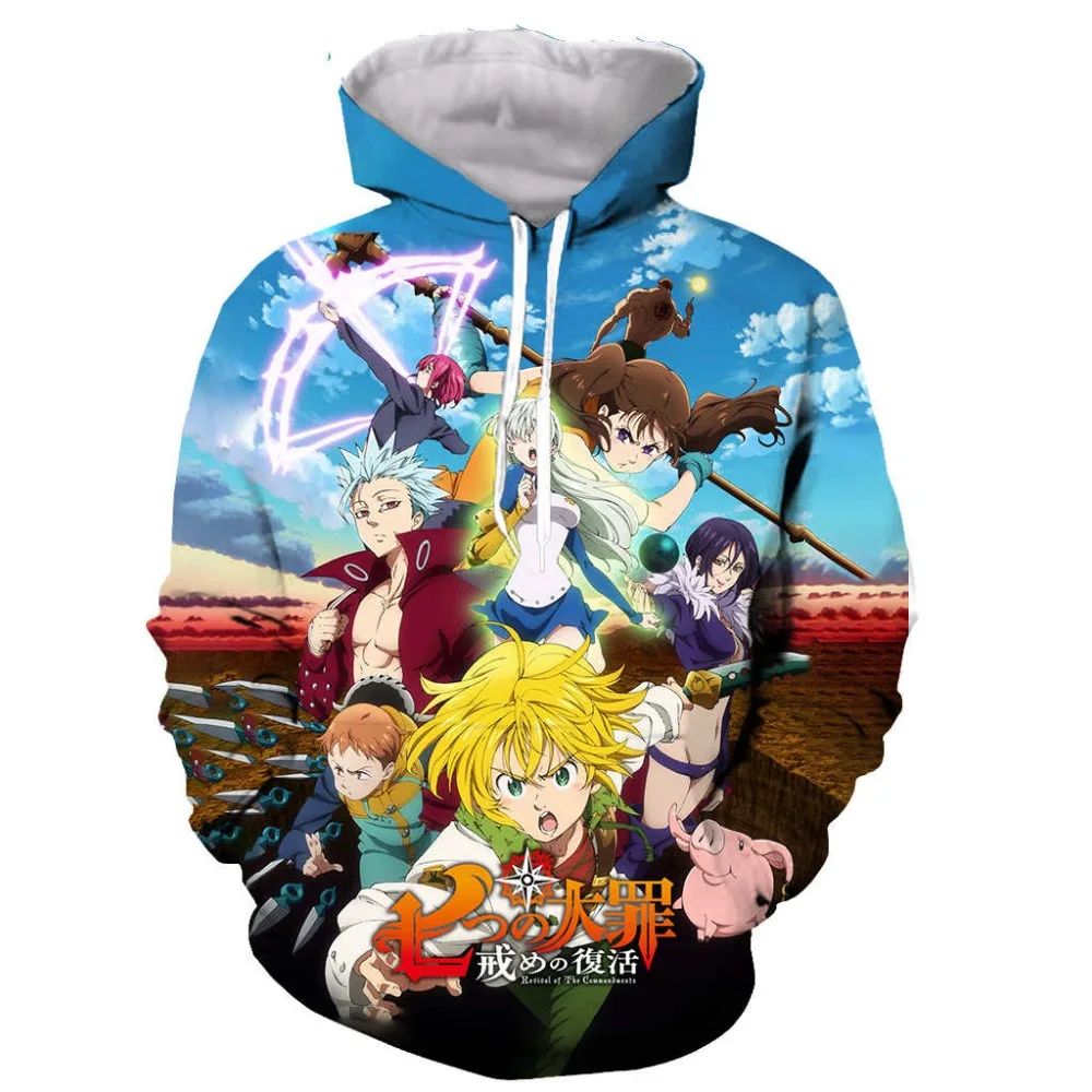 

The Seven Deadly Sins Nanatsu No Taizai 3D hoodies print streetwear men/women Sweatshirt Pullovers casual Tracksuits