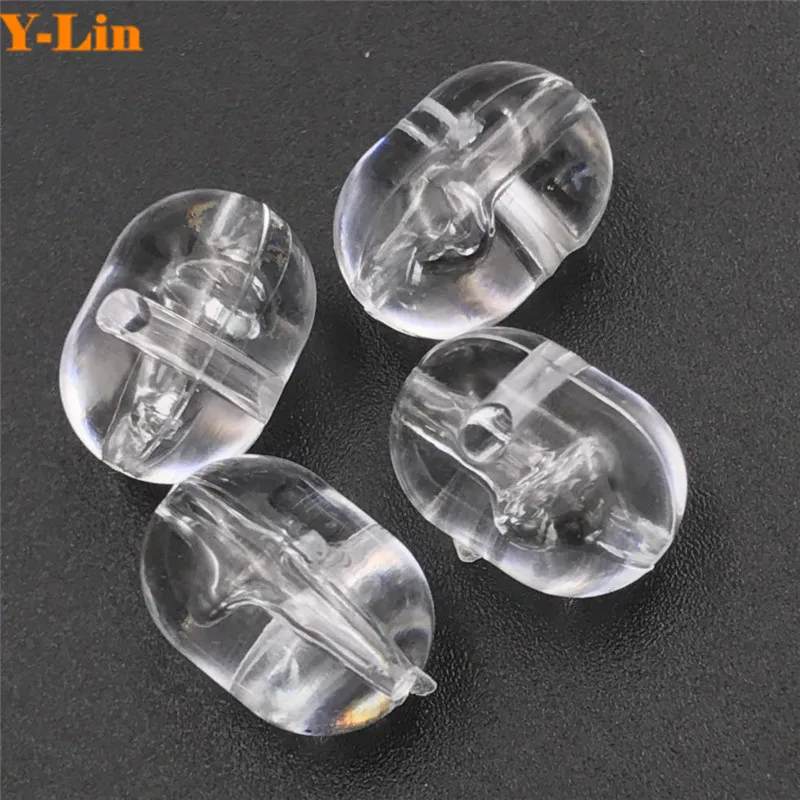 200XFishing Tranparent Oval Double Pearl Drill Cross Beads Hard Clear Sets Of Fishing Lures China Sea | Спорт и развлечения