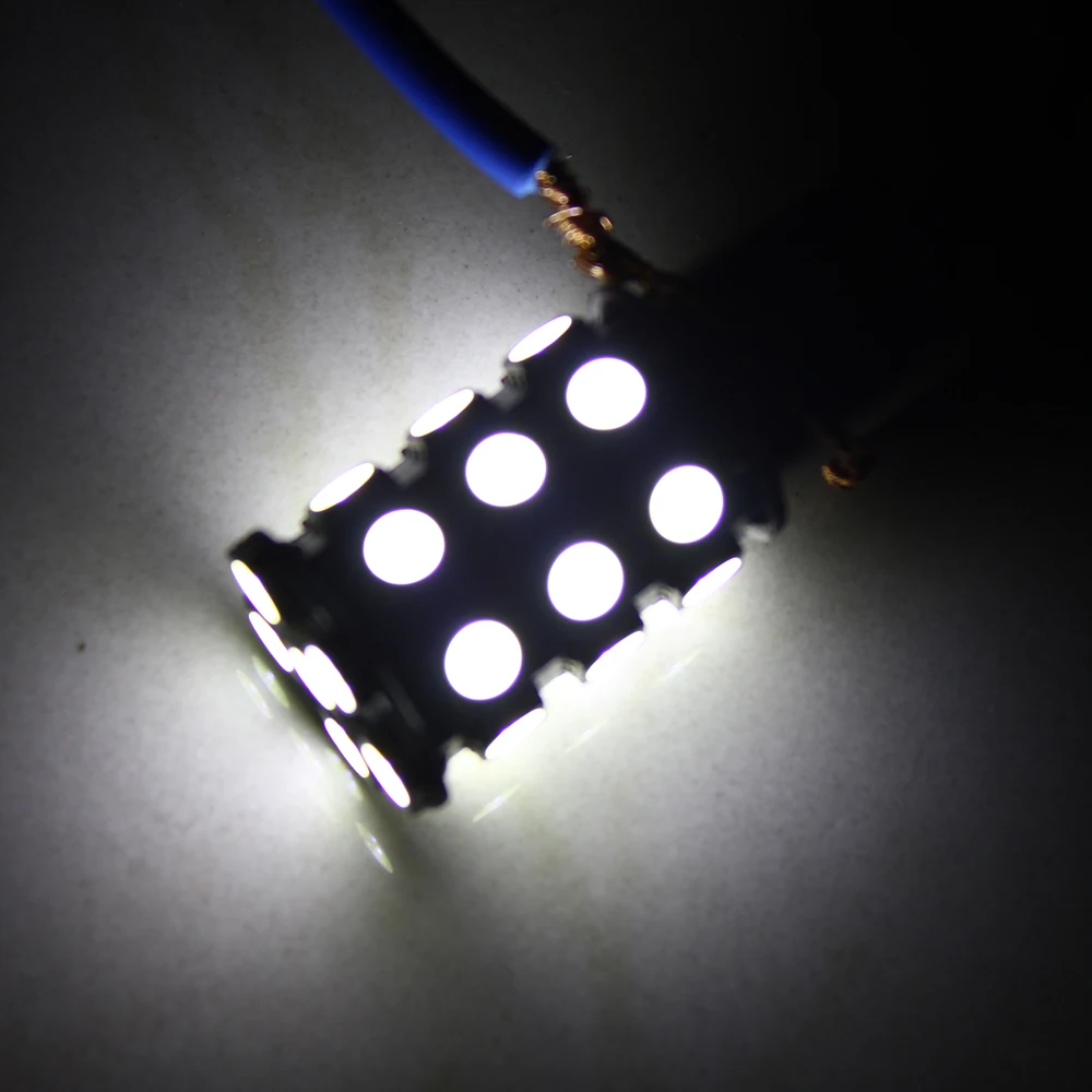 2 шт. Белый 1156 5007 7506 7527 BA15S светодиодный лампы 5050 27 SMD Сменные для 12 в задние фонари
