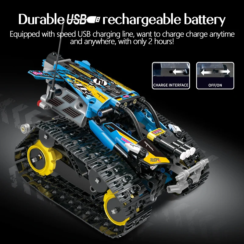 RC Creator Technic пульт дистанционного управления боевой танк строительные блоки город военные игрушки Дети