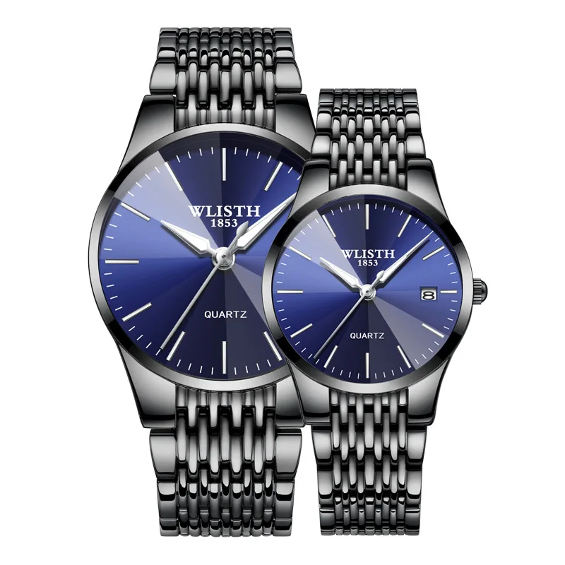 Top Brand Luxury Couple Watches Women Men Waterproof Business Quartz Ultra-thin Wrist Watch Ladies Male Clock Relogio Masculino
