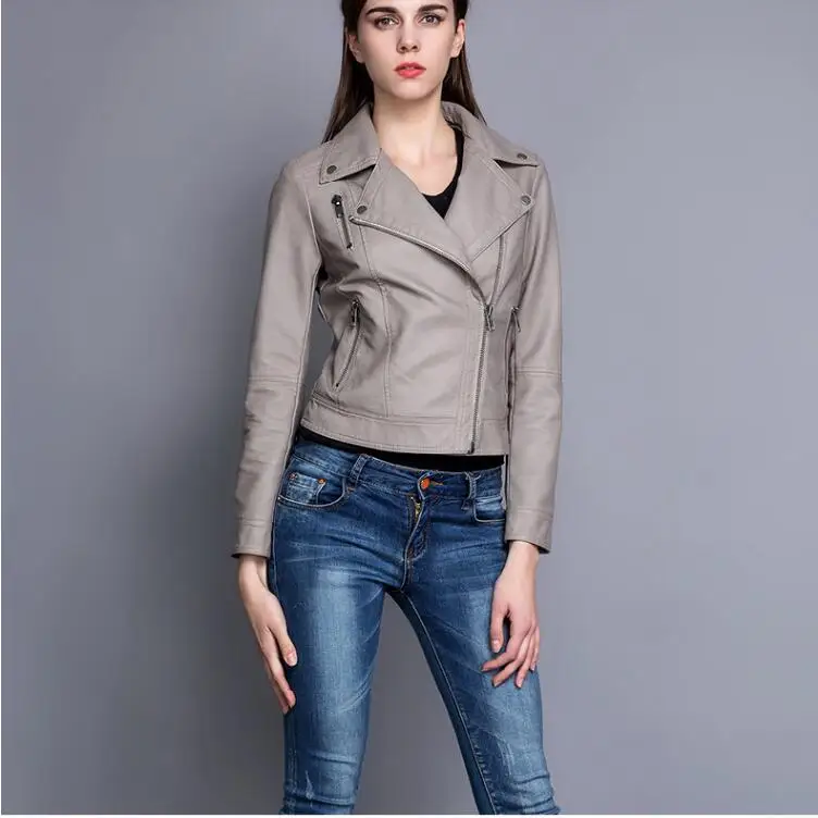 Горячая распродажа осень Новый стиль женщин пальто кожаной куртки корейский