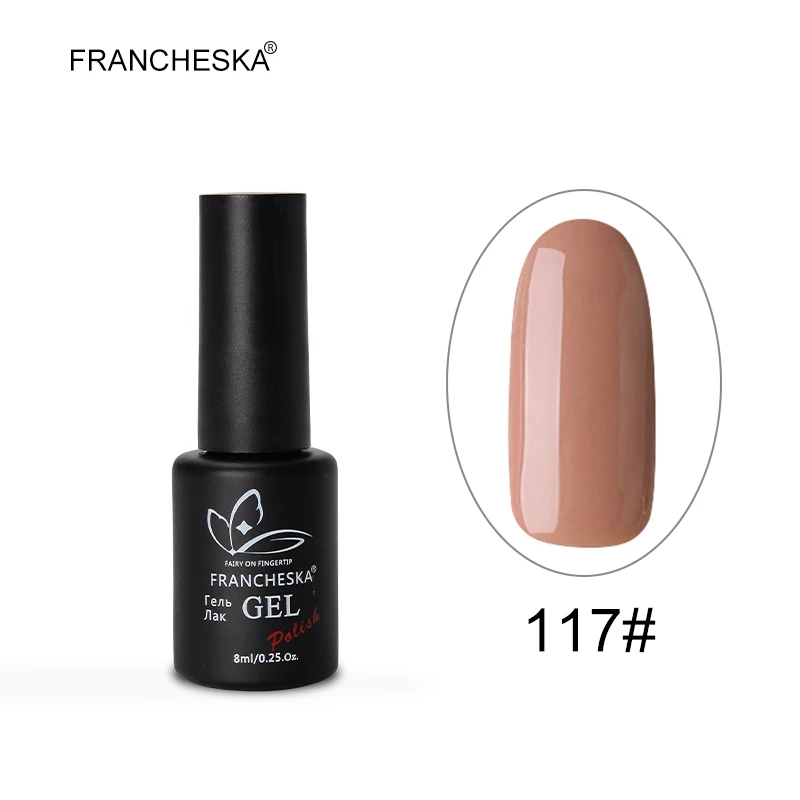 Francheska 117 Верхнее пальто franceska gellak nagels spulletjes базовое пальто Впитывающее гель лак для ногтей Полупостоянный Smalto per unghie - Цвет: Francheska 117