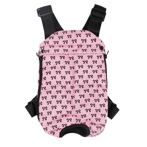 Pink Прочный и удобный дышащий рюкзак для домашних животных с дизайном бабочки, двойной рюкзак на плечо для домашних животных, кошек, собак, переносная Холщовая Сумка На Открытом Воздухе - Цвет: Pink
