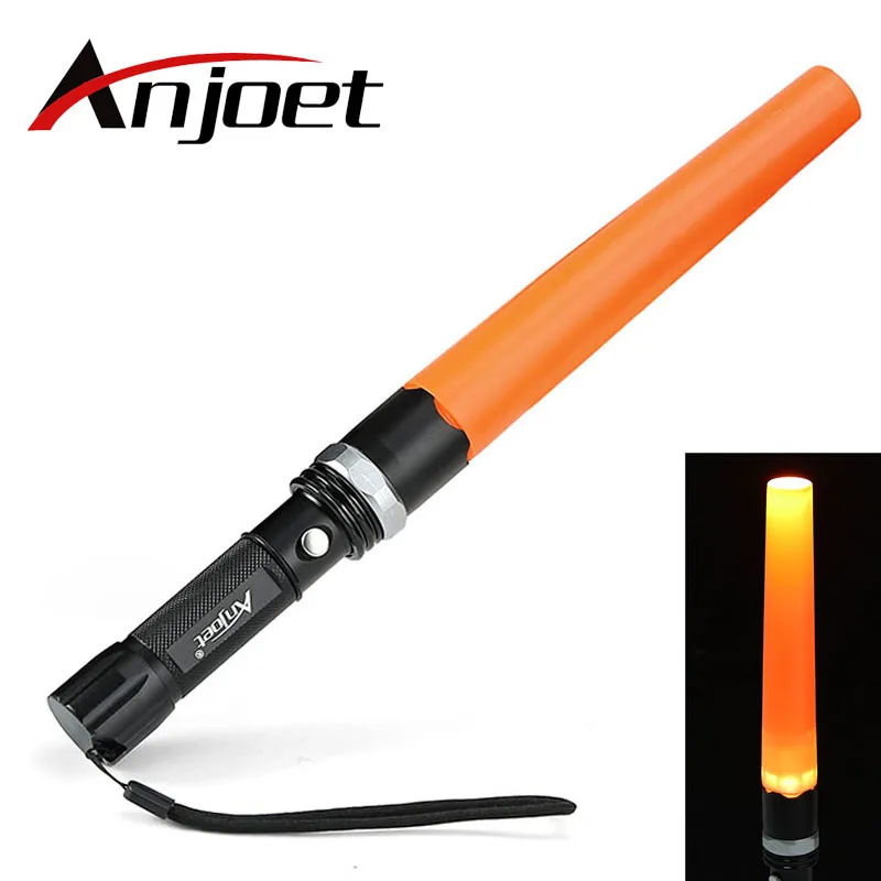 

Directing traffic T6 Q5 1000Lm focus adjustable 3-modes led flashlight with traffic wand outdoor camping lantern torch 18650 AAA