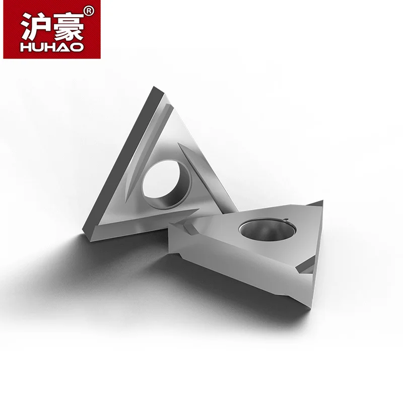 HUHAO 1 pc CNC Blade Fine Slotting Lathe Tool Triangular Double Side Durable Turning Inserts for For Steel |