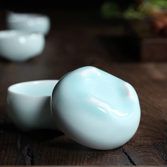 2 шт шесть цветов Китайский Longquan Celadon фарфоровая китайская гайвань фарфоровые