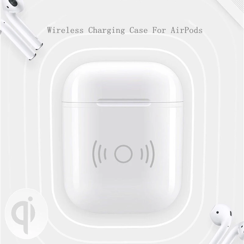 Suntaiho Qi Беспроводное зарядное устройство коробка для Apple airpods Bluetooth гарнитура Зарядка для Apple airpods беспроводной зарядное устройство коробка мини Чехол