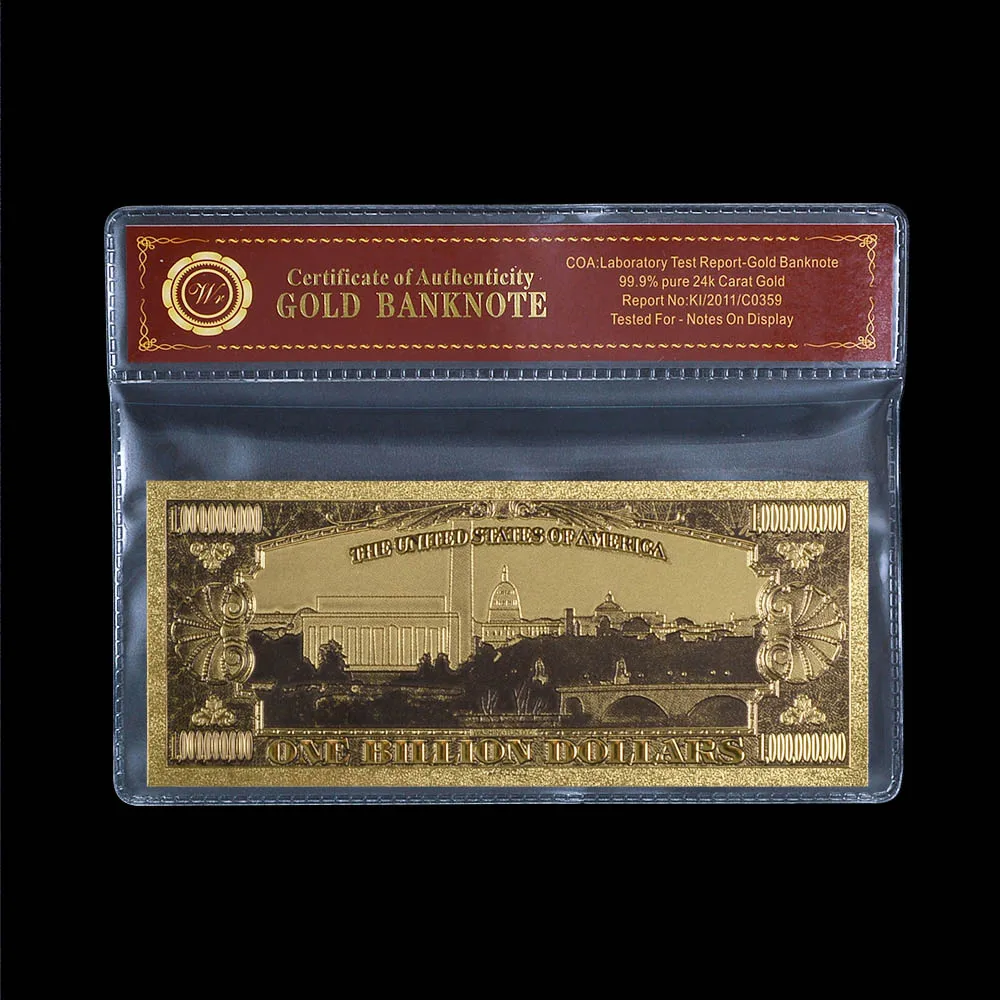 Горячая Распродажа наборы американских золотых банкнот Золотая фольга