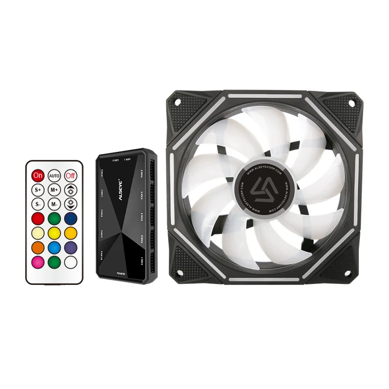 ALSEYE 120 мм PC Вентилятор Cooler Компьютер RGB вентилятор с радиочастотным пультом