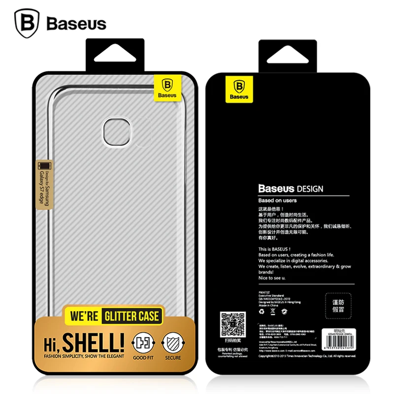 Baseus для Samsung Galaxy S7 край чехол Роскошные Покрытие Рамки трудно PC задняя крышка Ultra